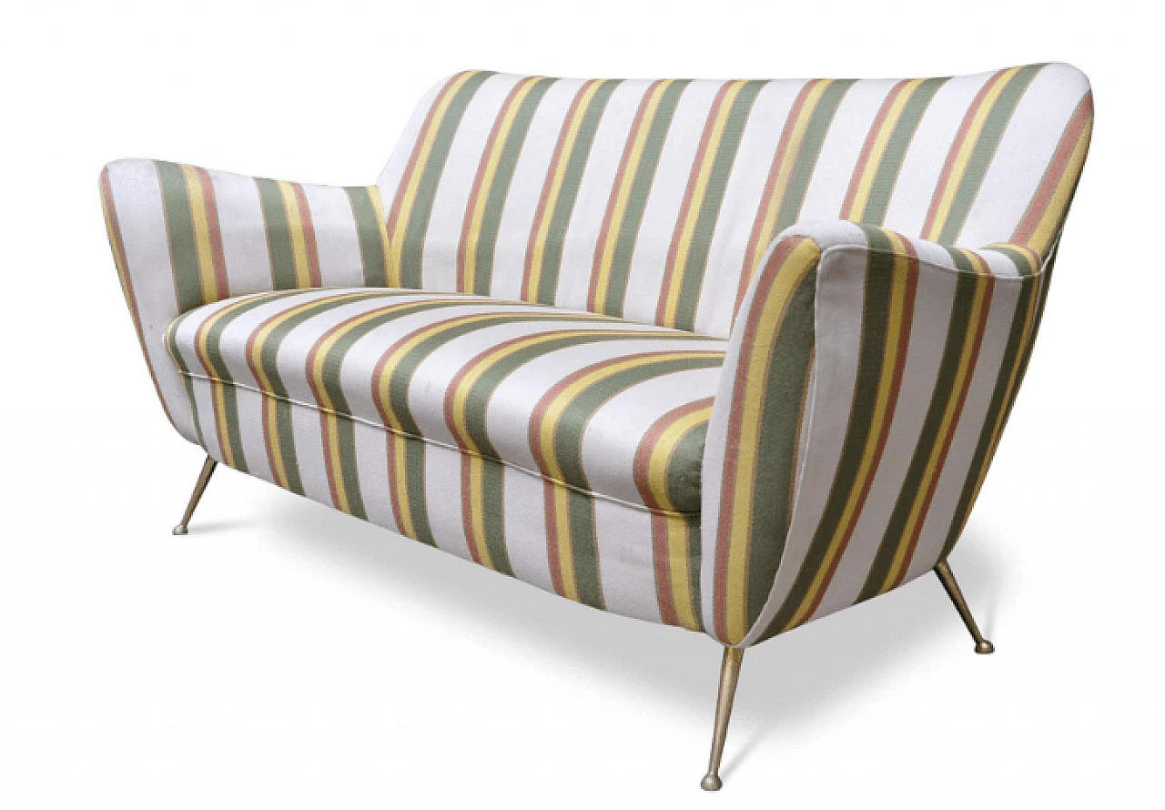 Striped sofa attributed to Gio Ponti, 1950s 2