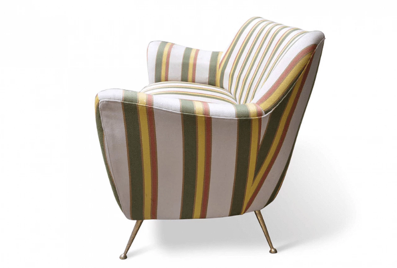 Striped sofa attributed to Gio Ponti, 1950s 3