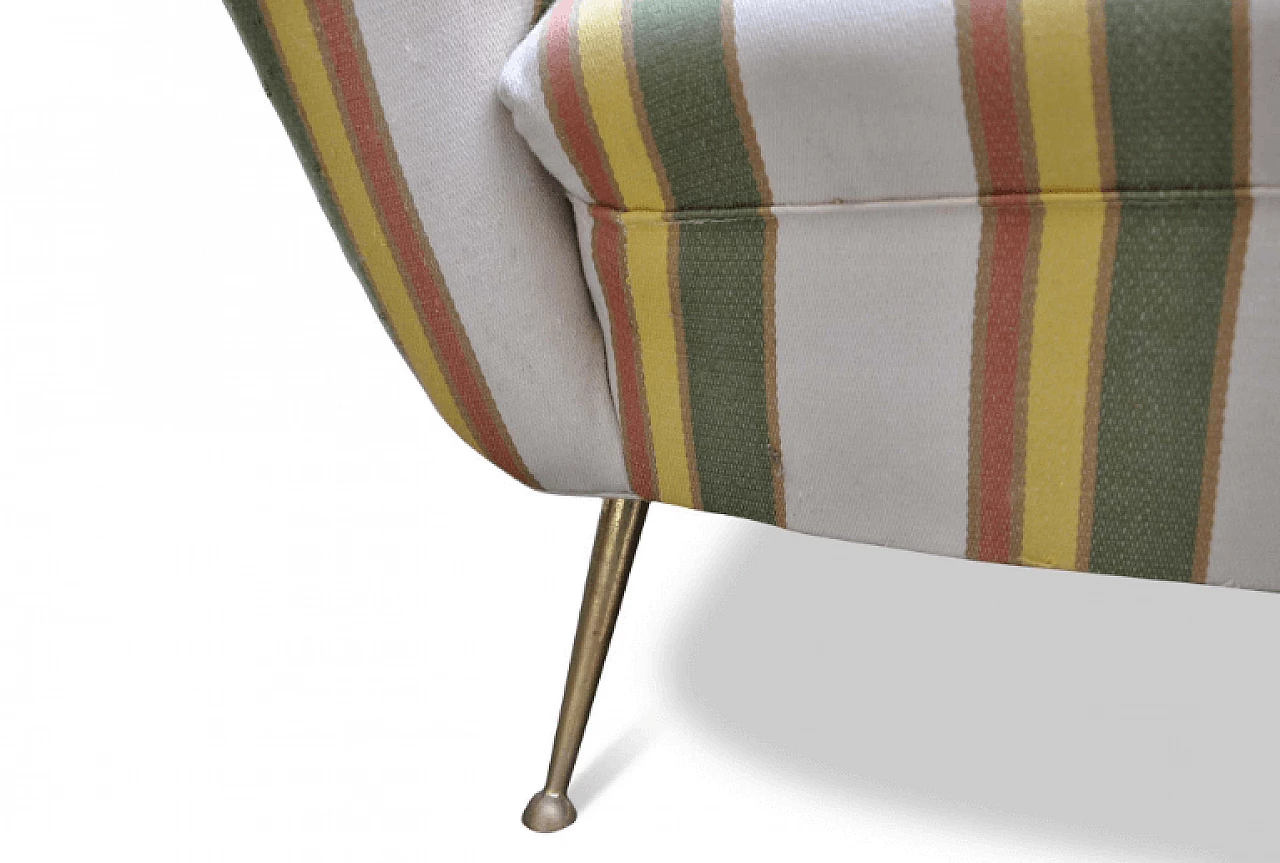 Striped sofa attributed to Gio Ponti, 1950s 7