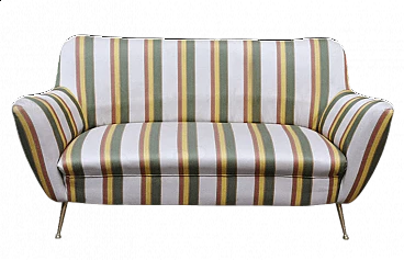Striped sofa attributed to Gio Ponti, 1950s