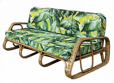 Rattan sofa by Tito Agnoli for Bonacina, 1960s