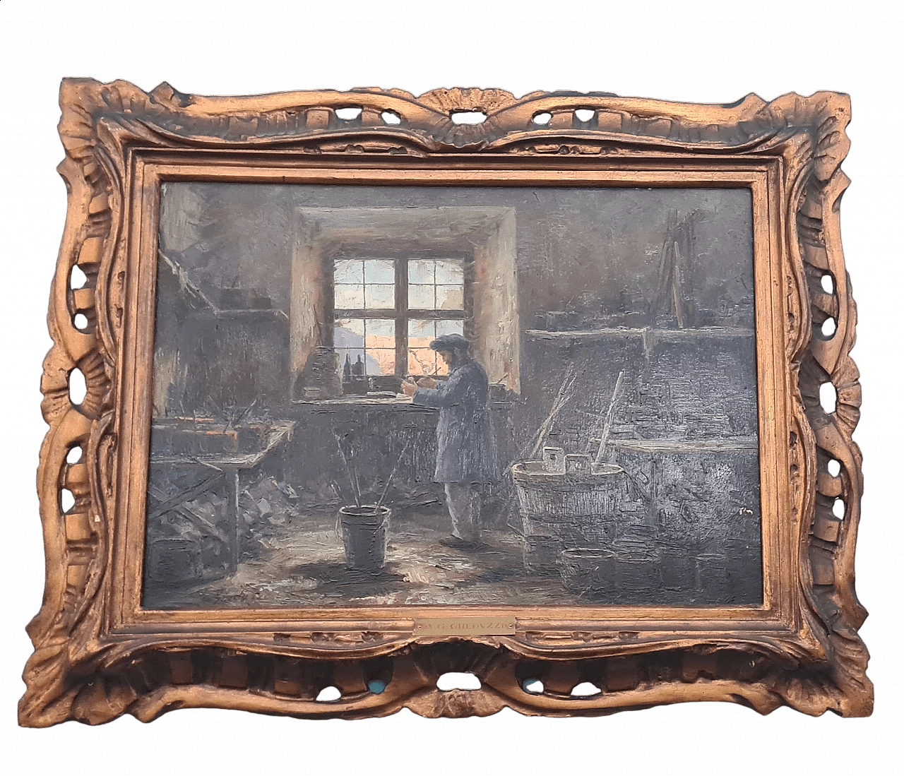 Giuseppe Gheduzzi, dipinto di bottega, olio su tavola, inizio '900 9