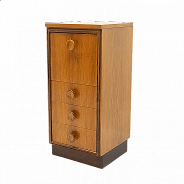 Oak chimney-shaped chest of drawers by UP Závody, 1958