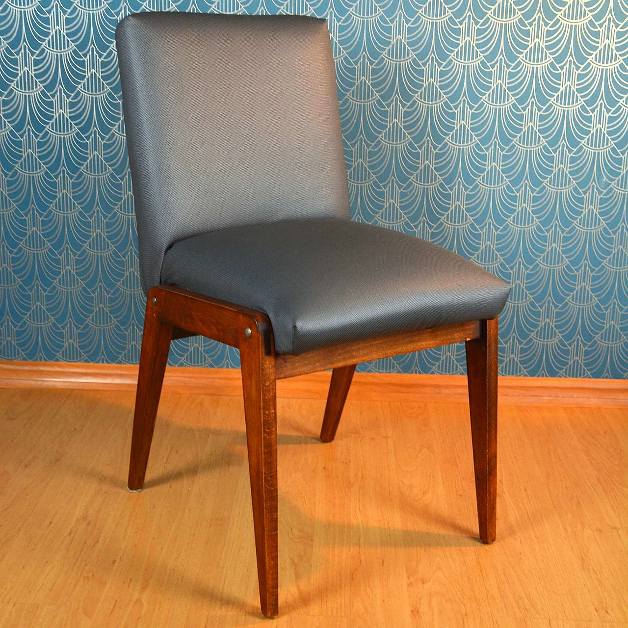 Aga 200-104 upholstered beech chair by Józef Chierowski, 1970s 1