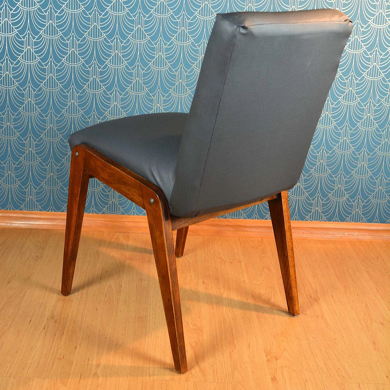 Aga 200-104 upholstered beech chair by Józef Chierowski, 1970s 4