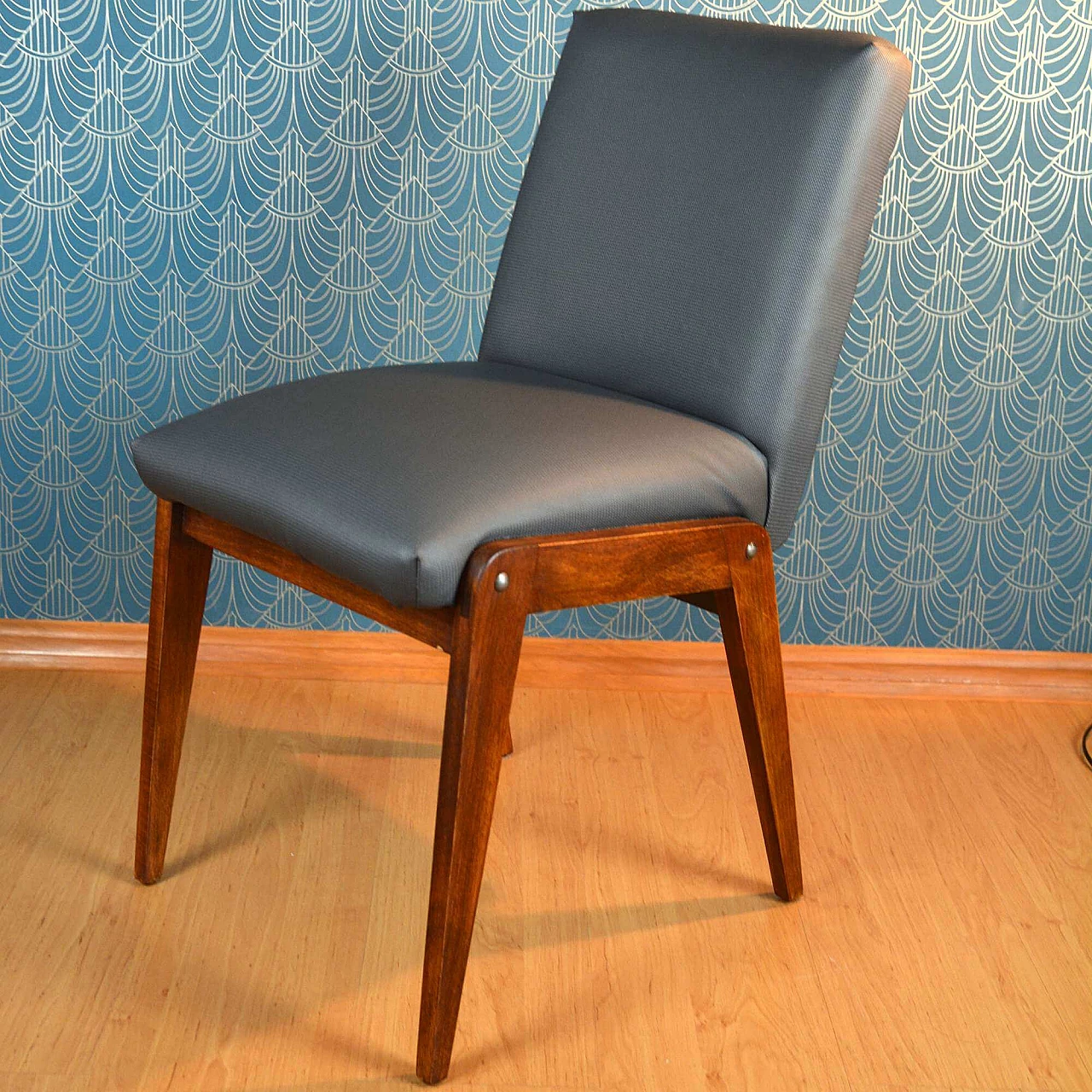 Aga 200-104 upholstered beech chair by Józef Chierowski, 1970s 6