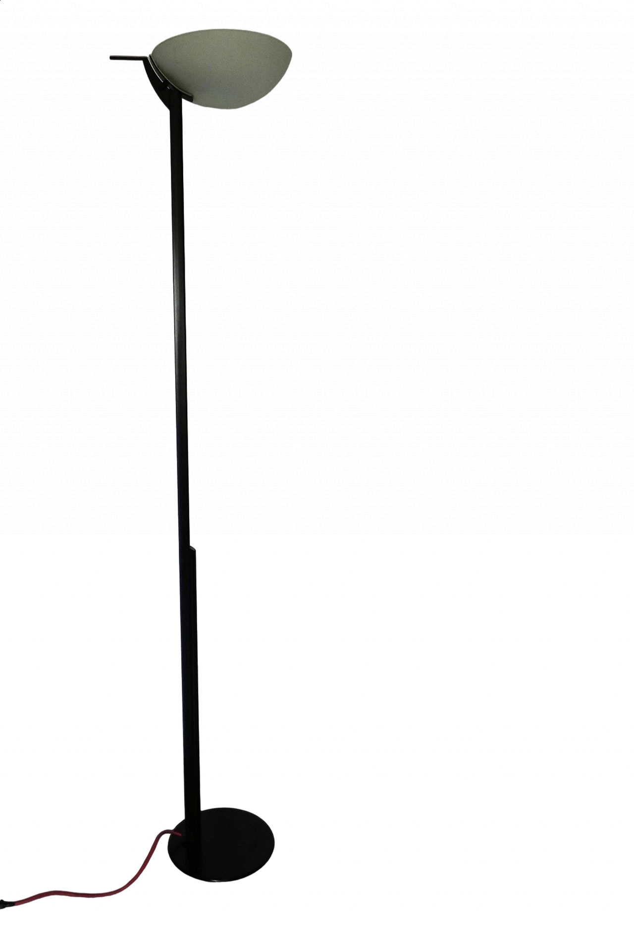 Lampada a stelo con diffusore in vetro acidato, anni '80 14