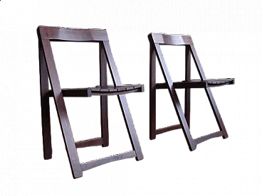 6 Beech folding chairs by Aldo Jacober for Alberto Bazzani, 1960s