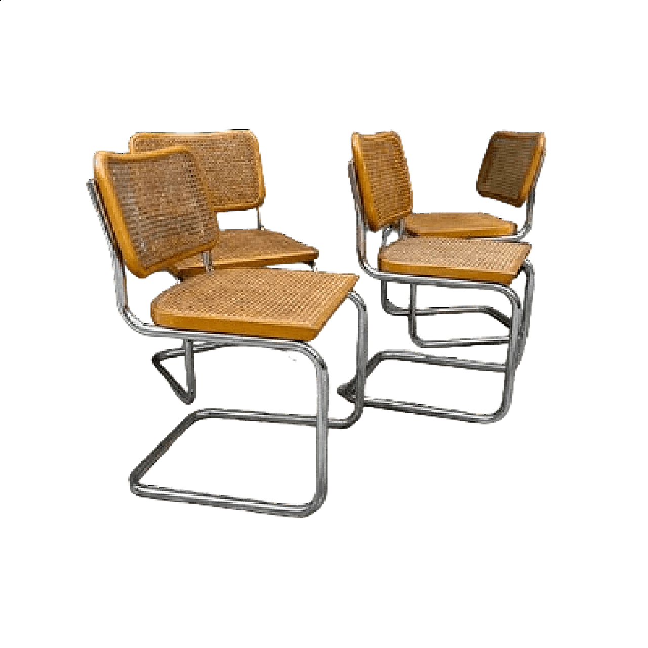 4 Sedie Cesca di Marcel Breuer per Gavina, anni '60 9