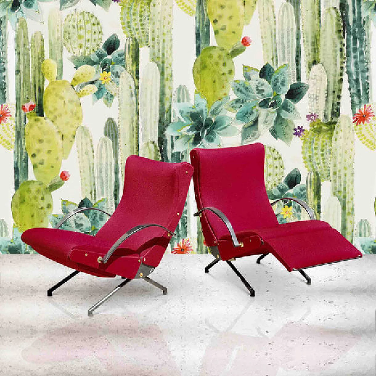 Pair of P40 armchairs by Osvaldo Borsani for Tecno, 1950s 7