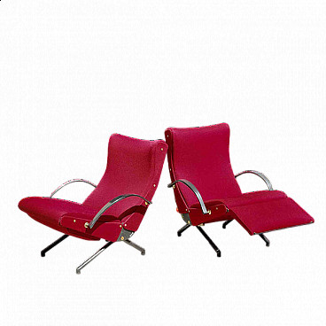 Pair of P40 armchairs by Osvaldo Borsani for Tecno, 1950s
