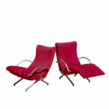Pair of P40 armchairs by Osvaldo Borsani for Tecno, 1950s