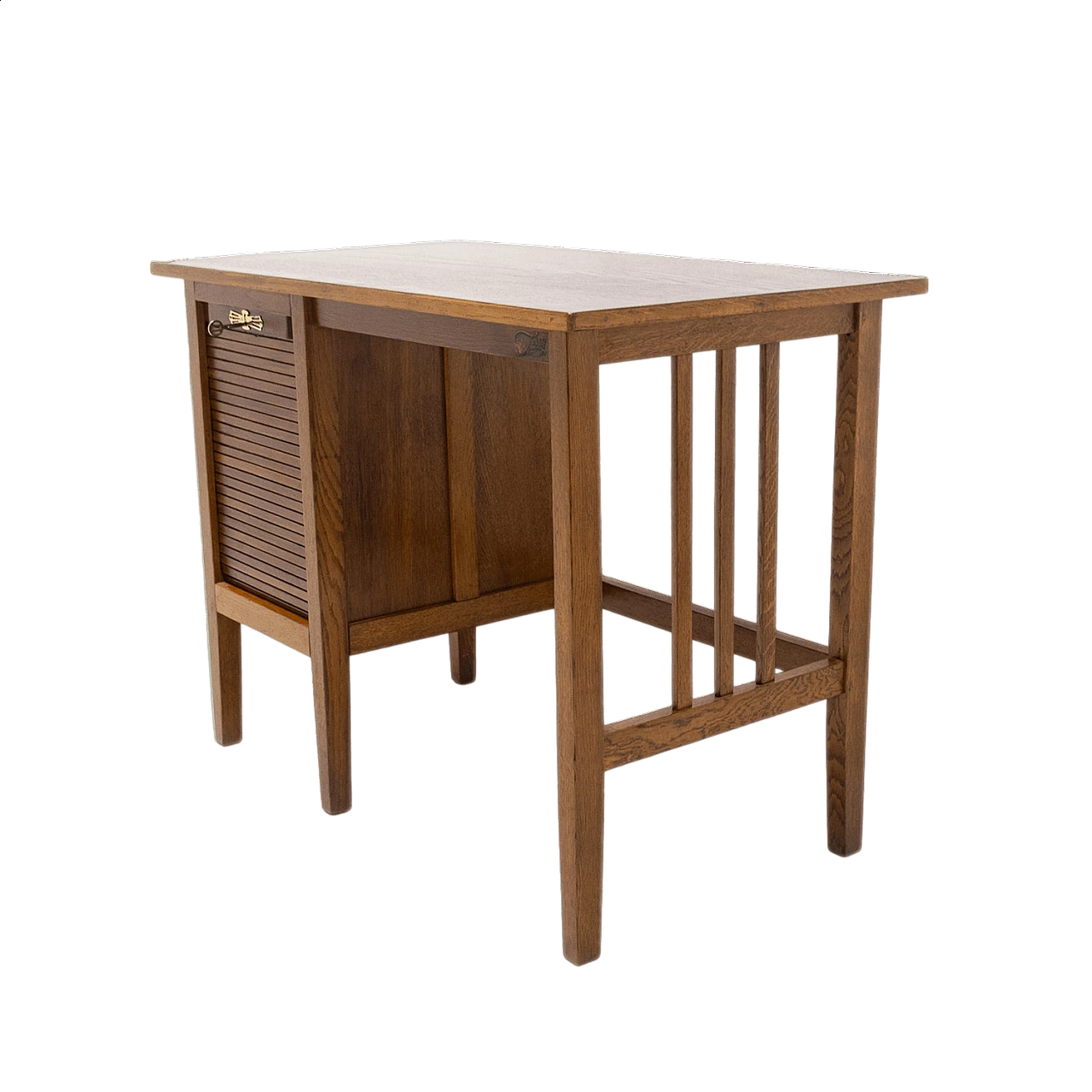 Oak desk with shutter by Jerry, 1930s 25