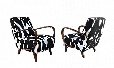 Pair of Art Deco bentwood armchairs, 1930s