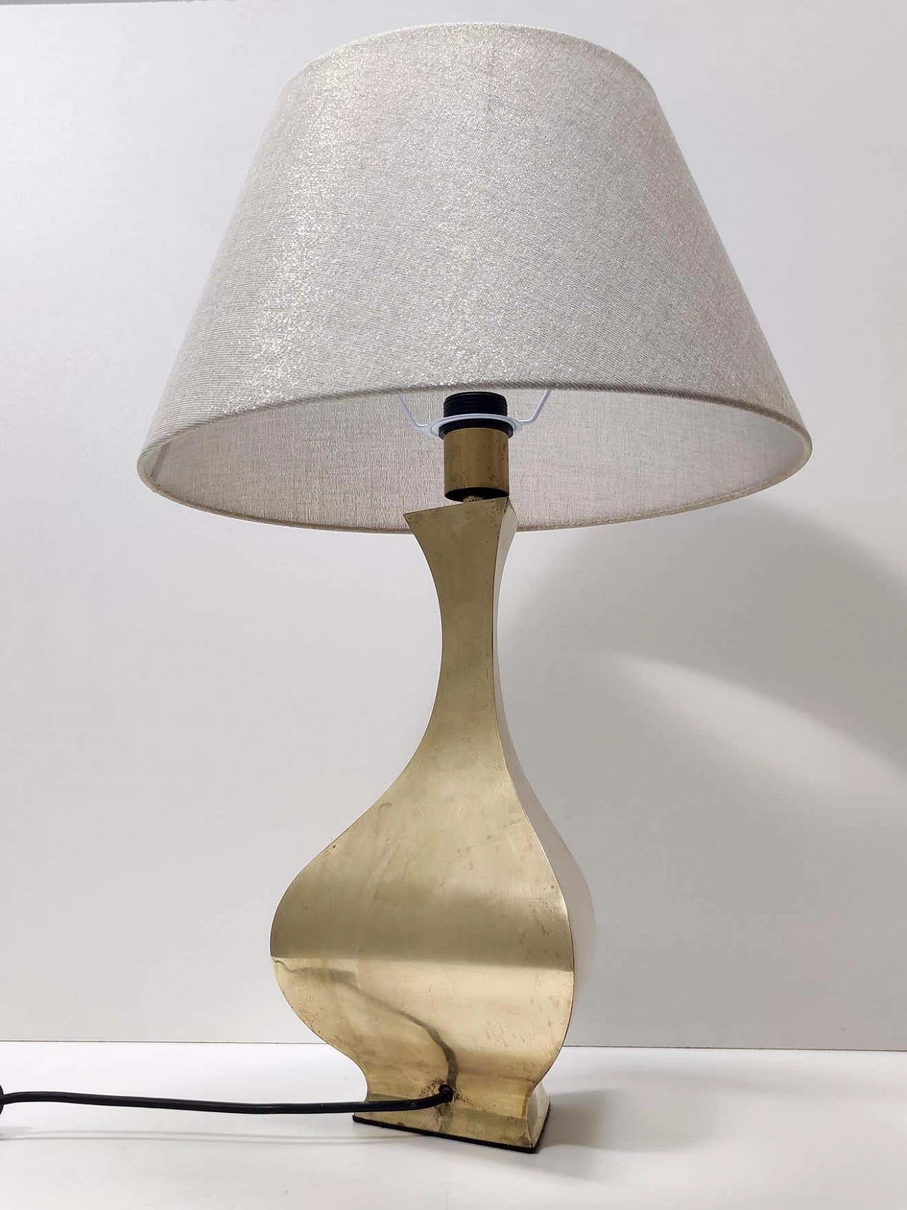 Pair of brass table lamps by Montagna Grillo and Tonello, 1970s 7