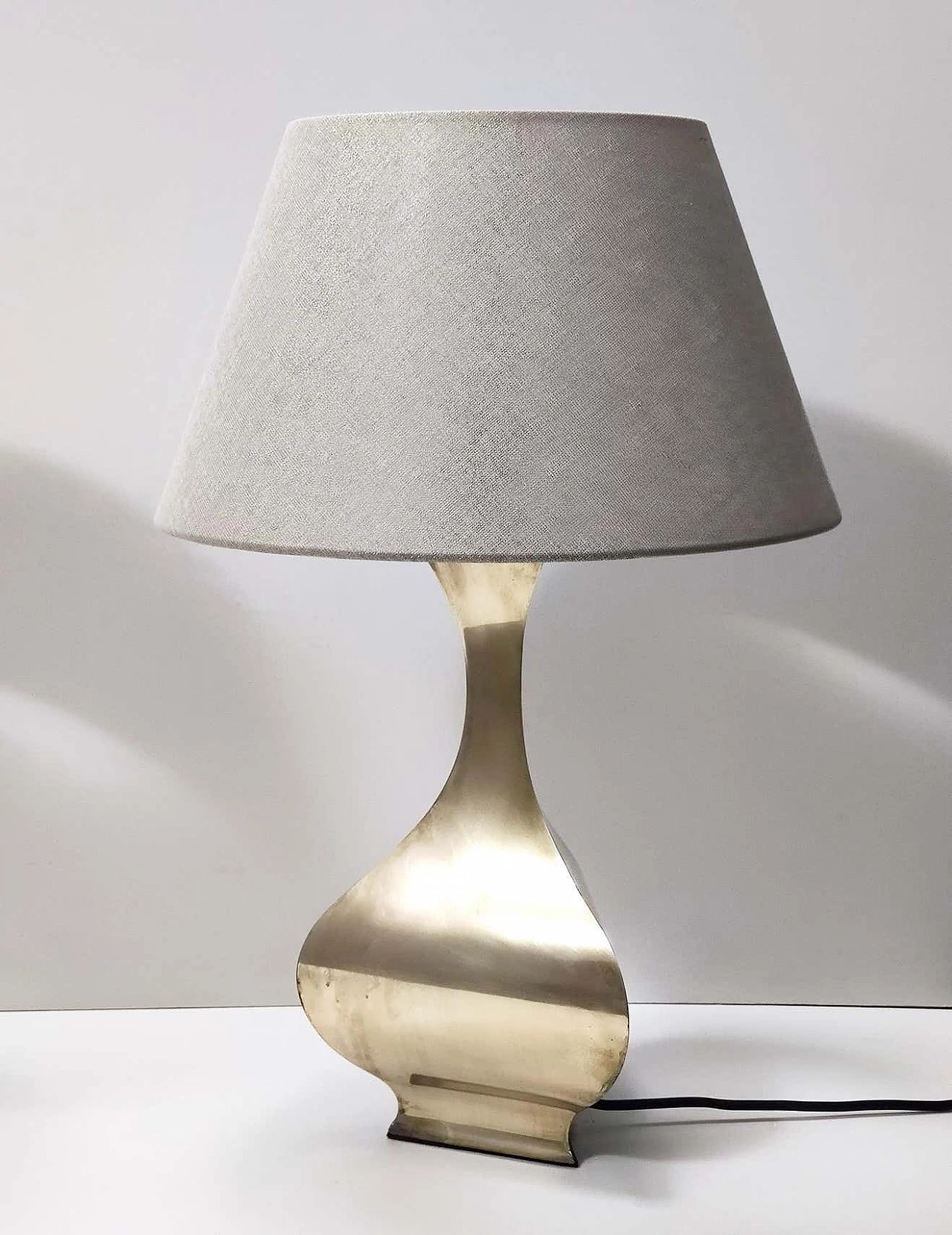 Pair of brass table lamps by Montagna Grillo and Tonello, 1970s 10