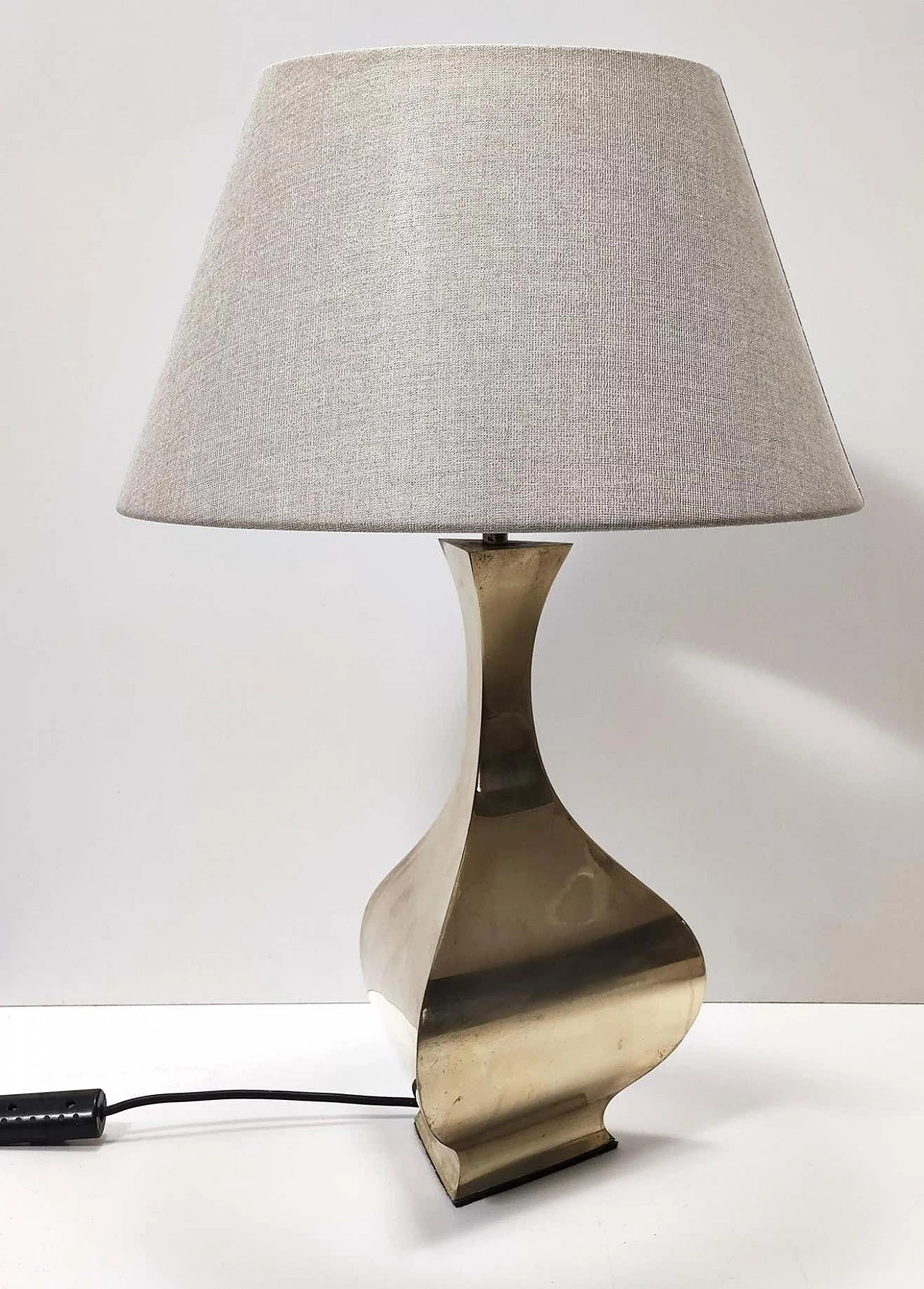 Pair of brass table lamps by Montagna Grillo and Tonello, 1970s 11