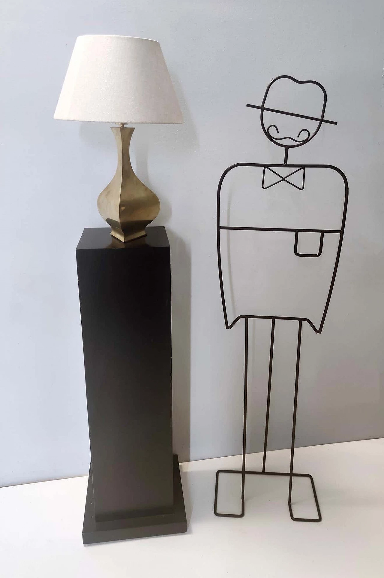 Pair of brass table lamps by Montagna Grillo and Tonello, 1970s 13