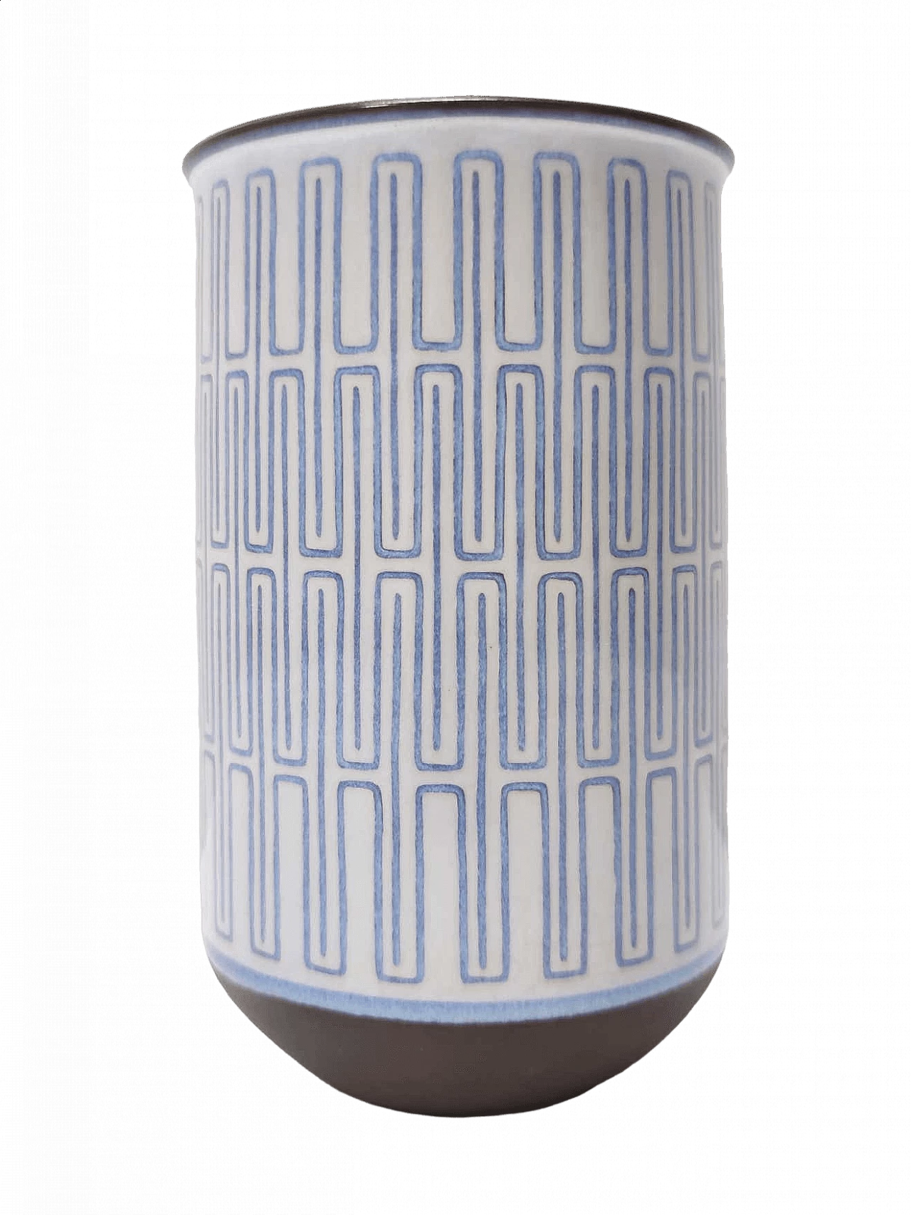 Thule vase in blue and white ceramic by Anni Jeppesen for Royal Copenhagen, 1962 8