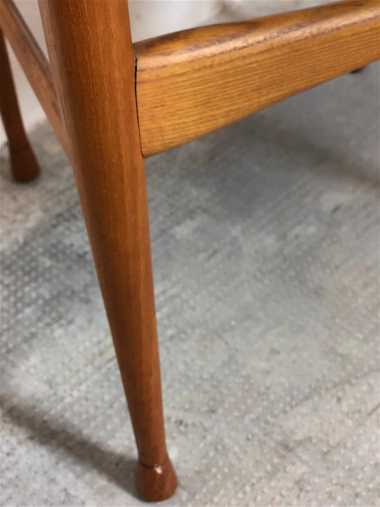 6 Solid beech chairs with fabric seat, 1960s 14