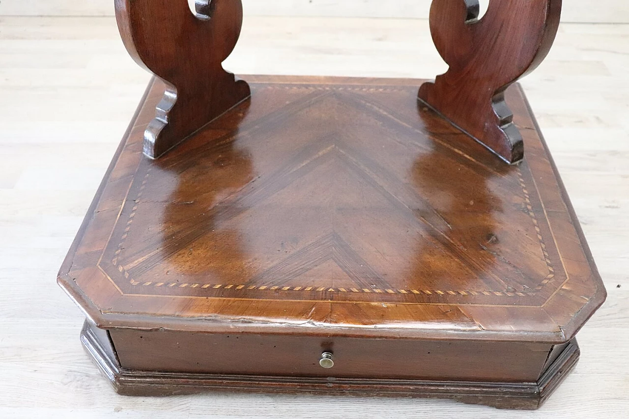 Kneeling-stool in walnut with inlays, late 18th century 4