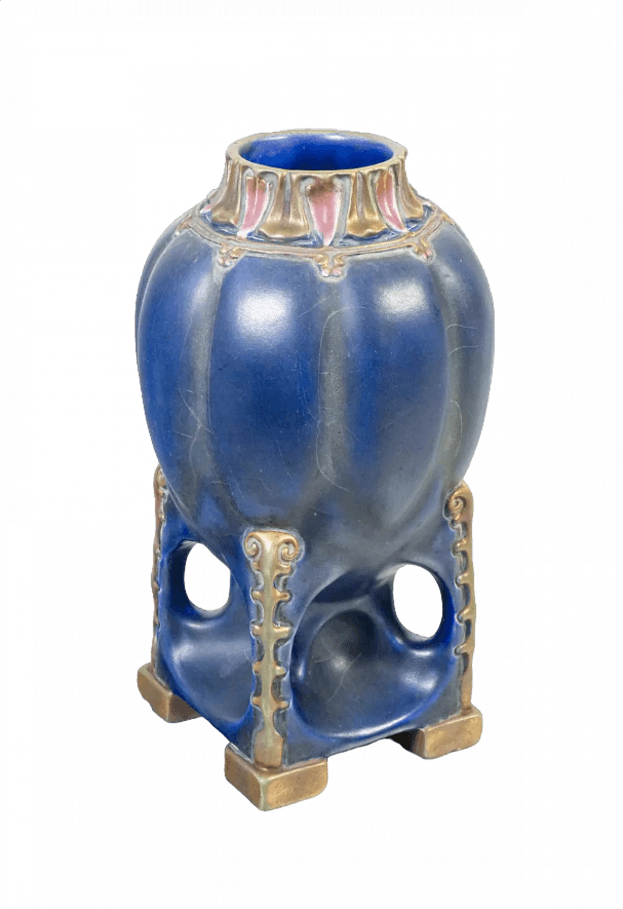 Sezessionstil glazed ceramic vase from Austria, early 20th century 7