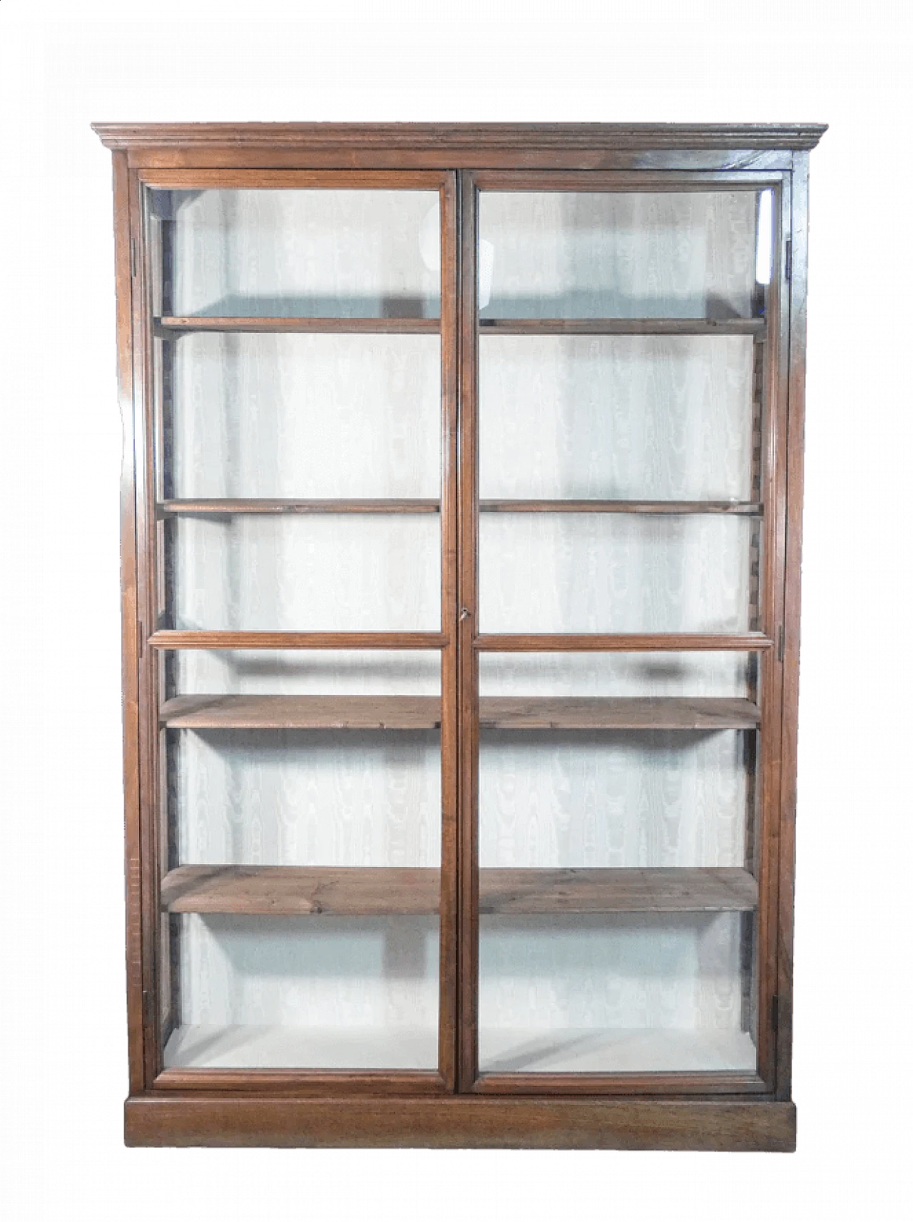 Vetrina in legno di noce a doppia anta, primo '900 6