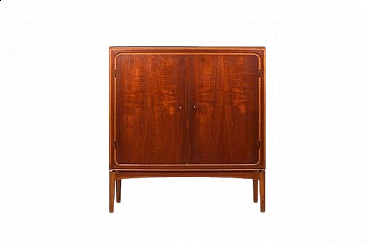 Mobiletto a due ante in teak e betulla, anni '50