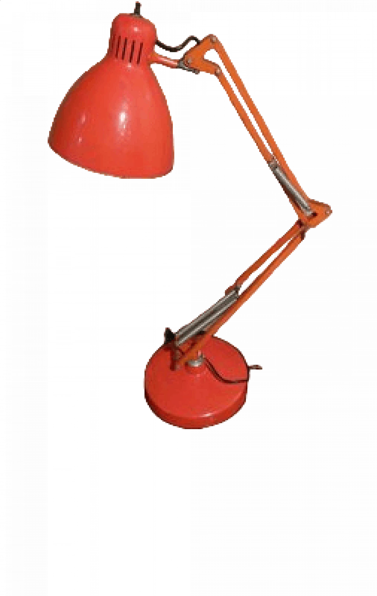 Lampada da tavolo Naska Loris rossa di Jac Jacobsen per Luxo, anni '50 14