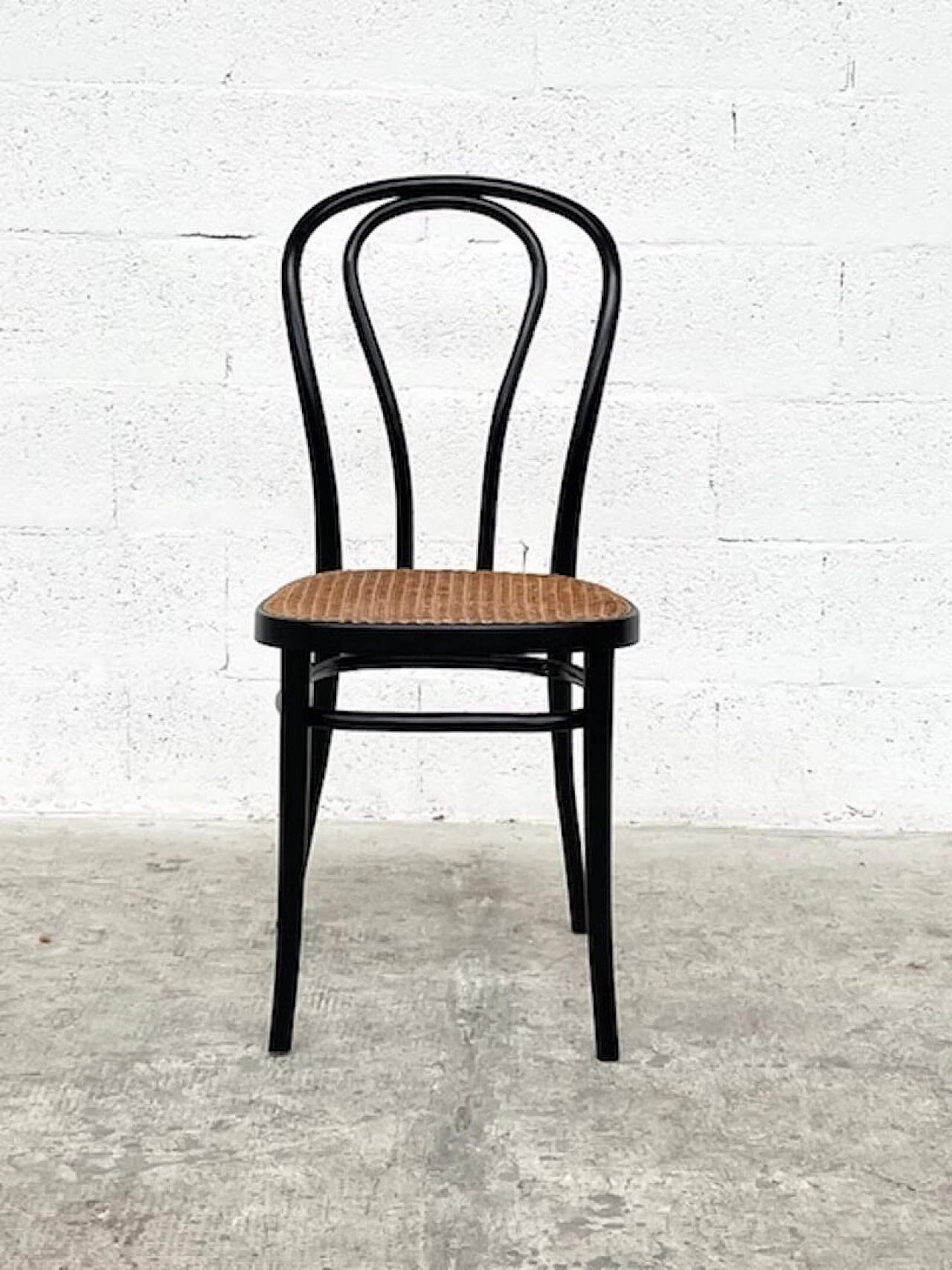 Sedia Thonet 243711 in faggio e paglia di Vienna per Herbatschek, anni '60 1