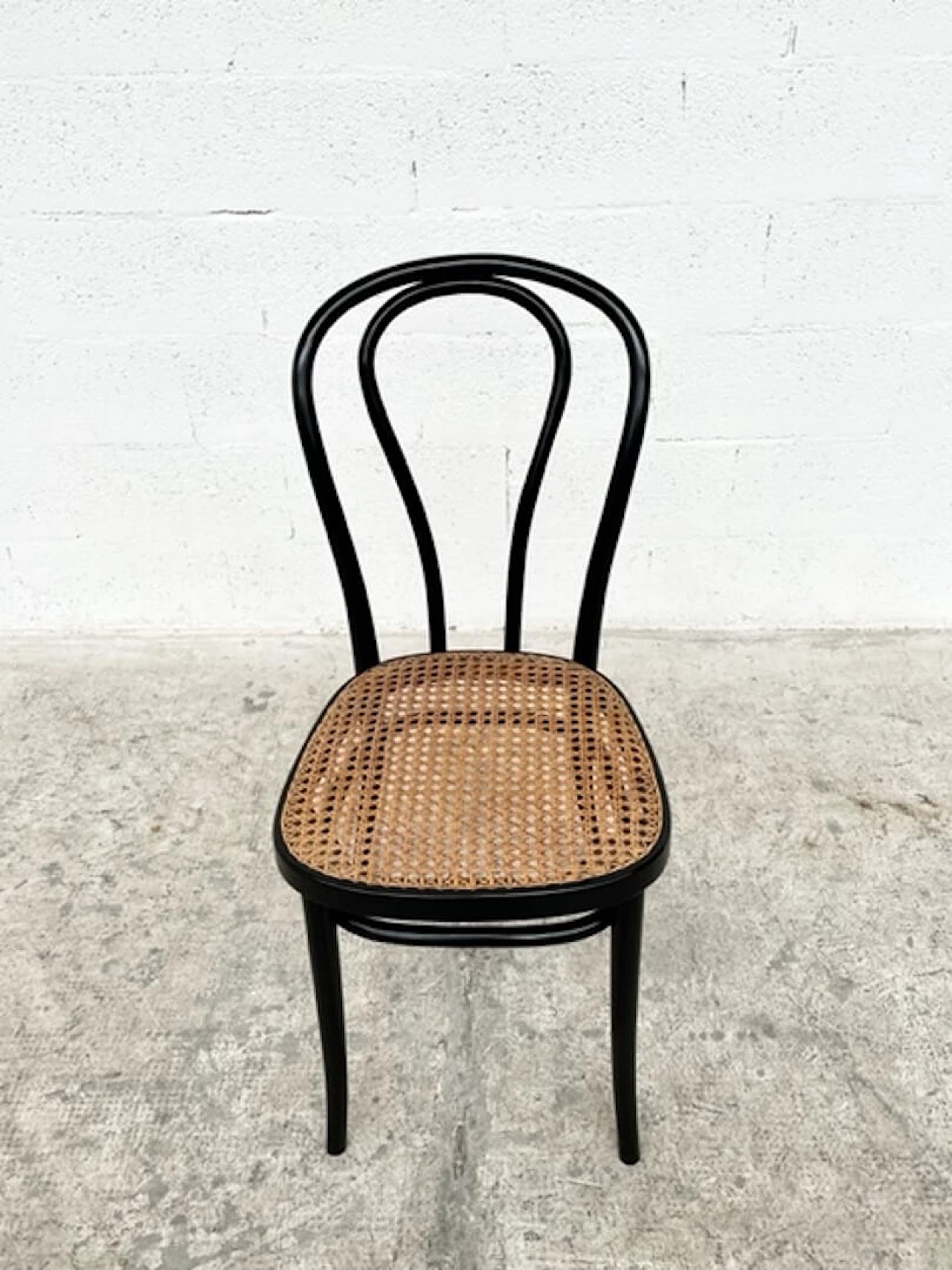 Thonet 243711 beech and Vienna straw chair for Herbatschek, 1960s 4
