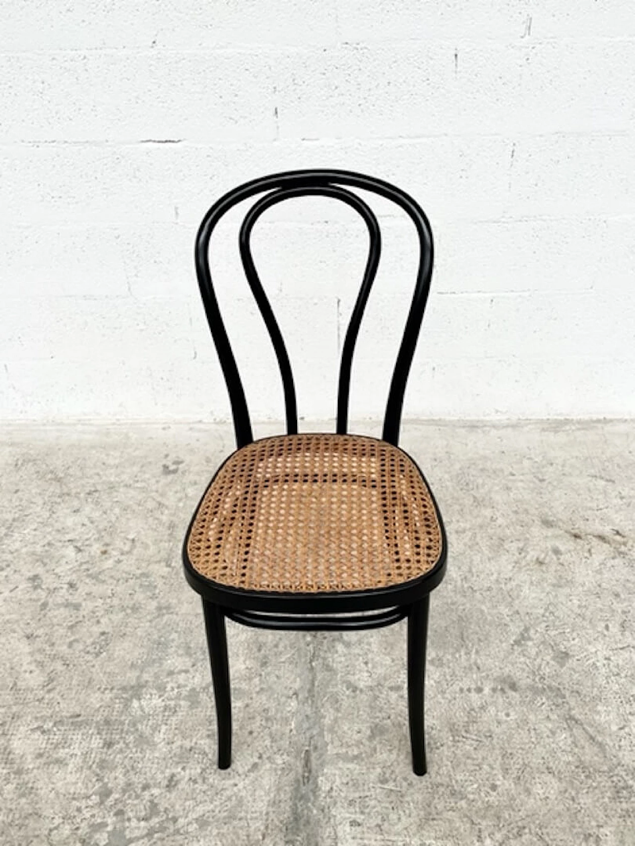 Sedia Thonet 243711 in faggio e paglia di Vienna per Herbatschek, anni '60 4