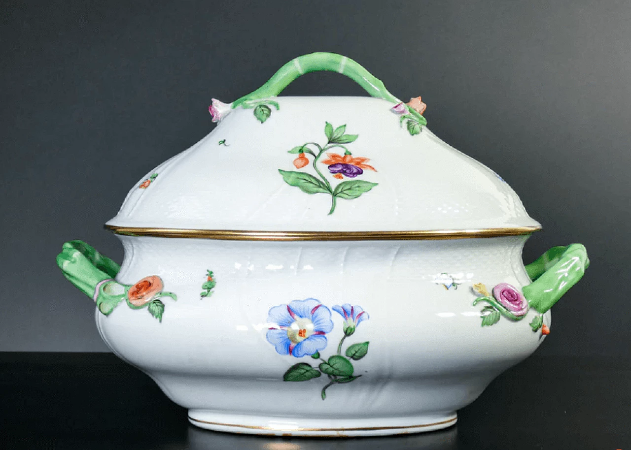Zuppiera in porcellana di Herend per Candida Tupini, anni '60 2