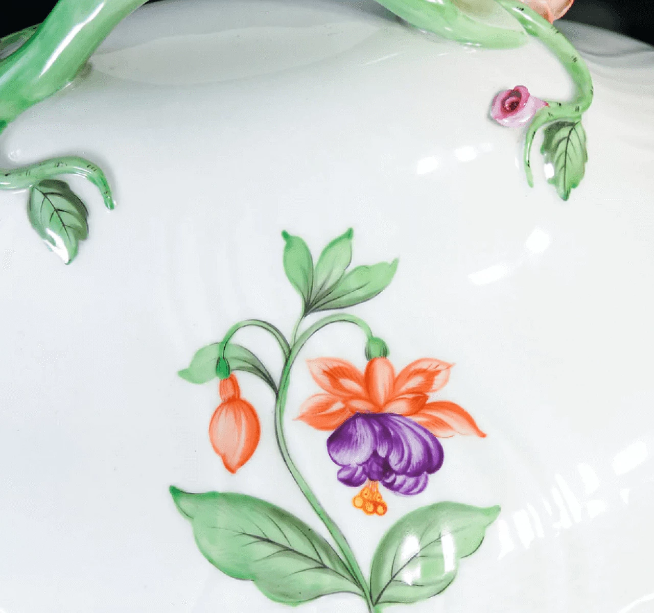 Zuppiera in porcellana di Herend per Candida Tupini, anni '60 6