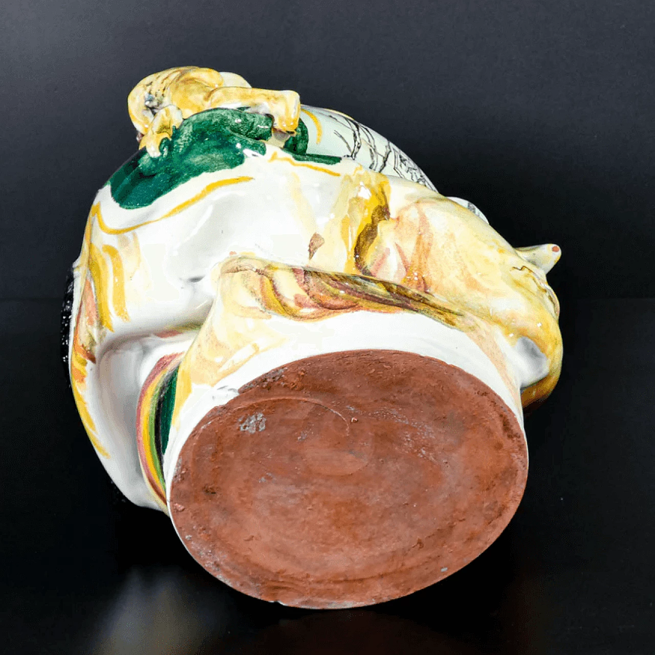 Marino glazed majolica vase, mid-20th century 10