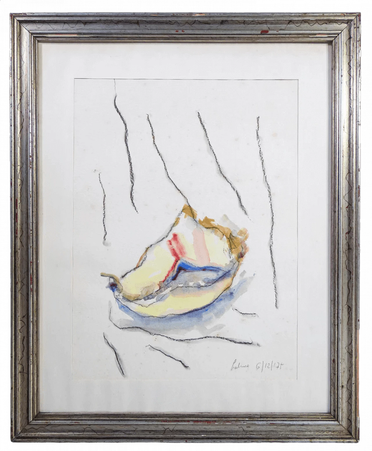 Dipinto di Albino Galvano, acquarello su carta, anni '70 5