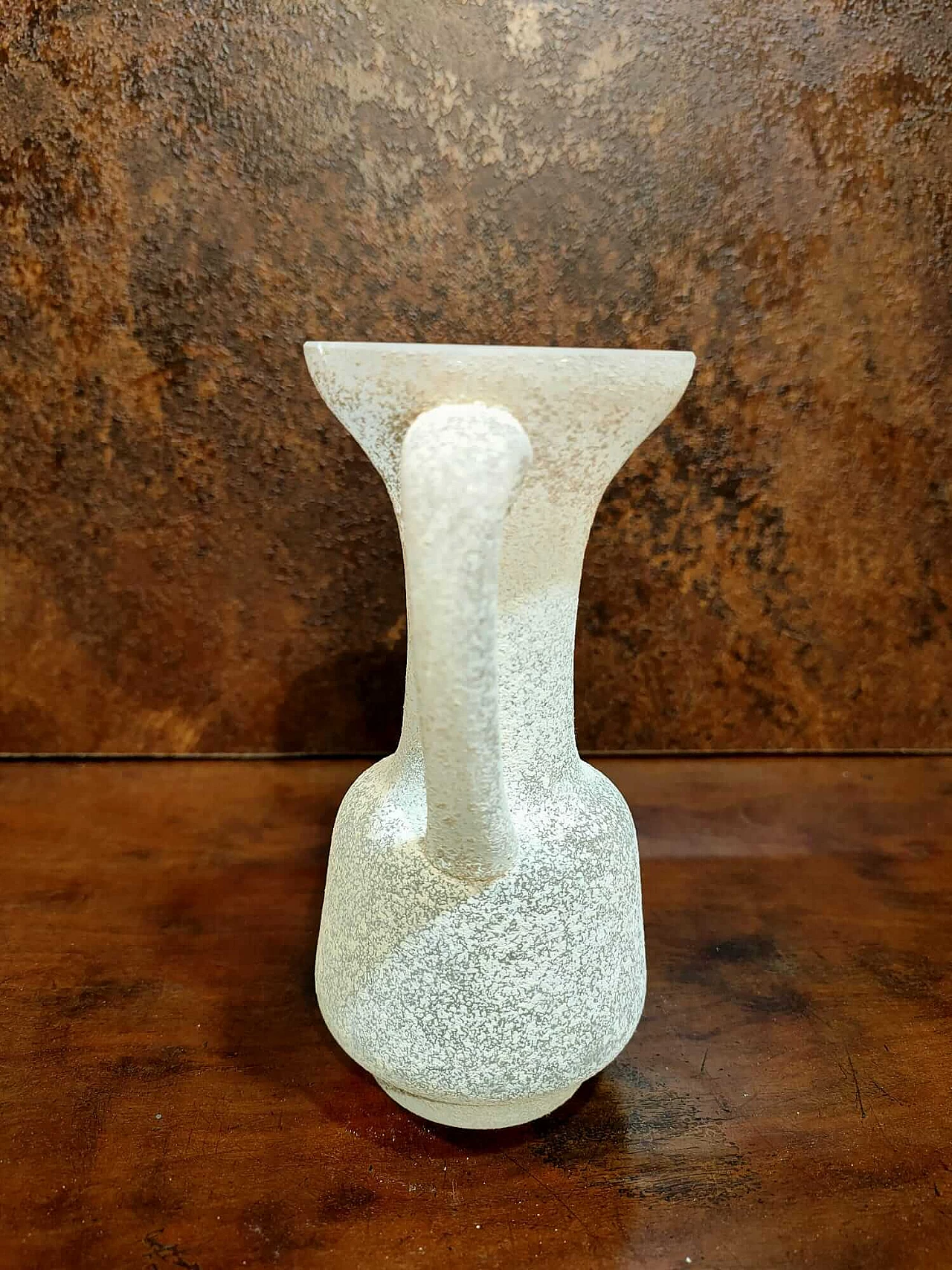 Vaso bianco in vetro Scavo di Seguso, anni '70 7