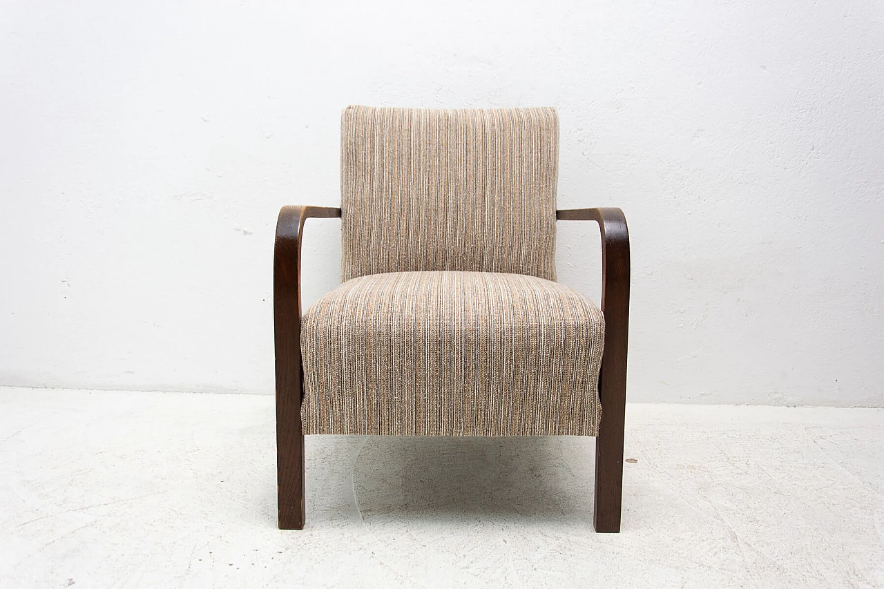 Coppia di poltrone in faggio curvato Art Deco, anni '30 12