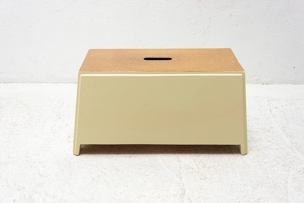 Painted wooden shoe cabinet with chrome-plated handle, 1960s 15