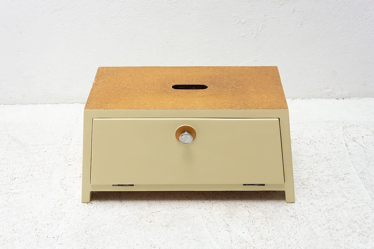 Painted wooden shoe cabinet with chrome-plated handle, 1960s 17