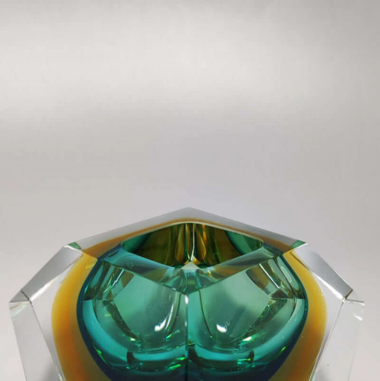 Murano glass ashtray by Flavio Poli for Seguso, 1960s 5