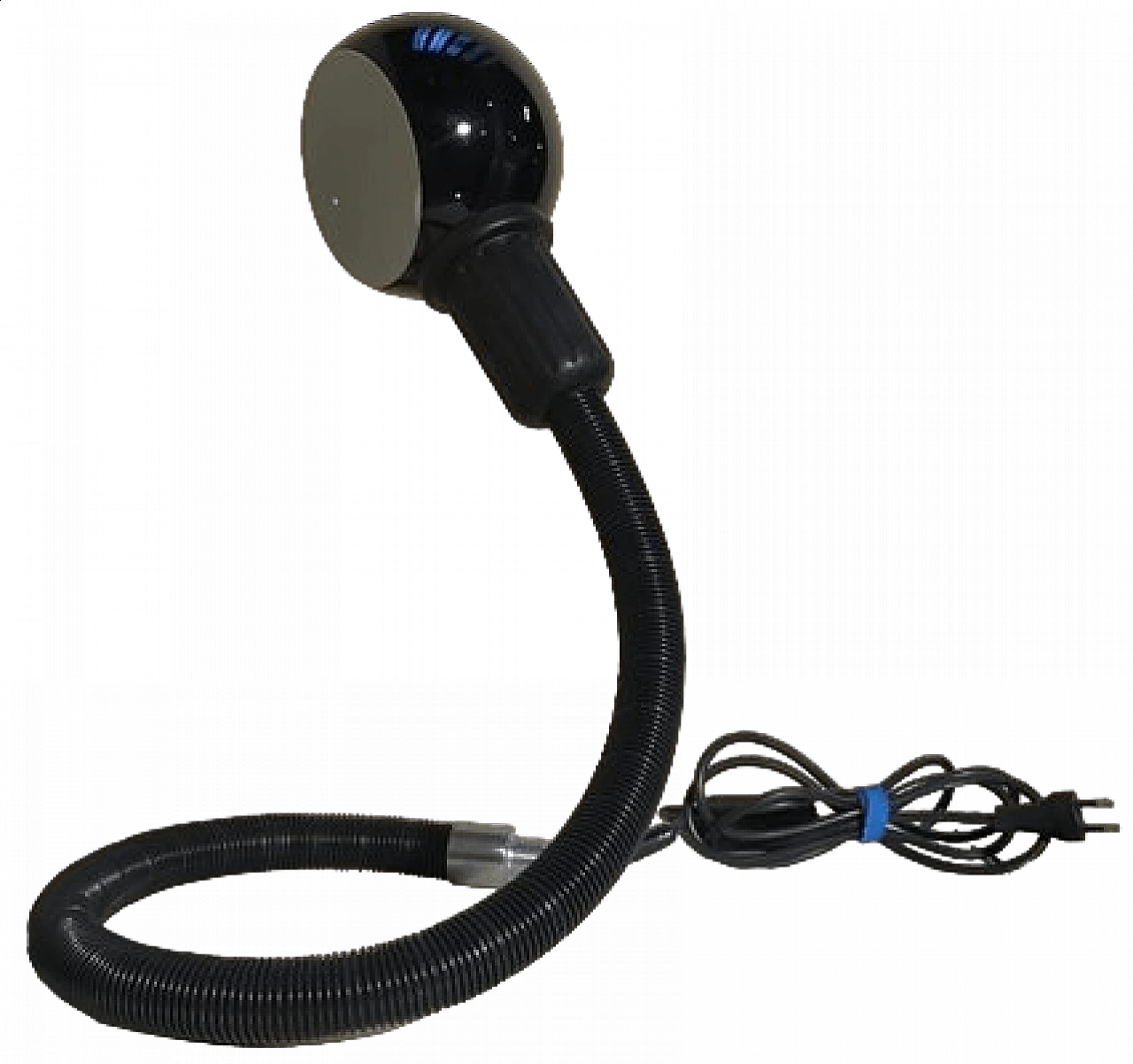 Large black Hebi table lamp by Isao Hosoe for Valenti Luce, 1969 7