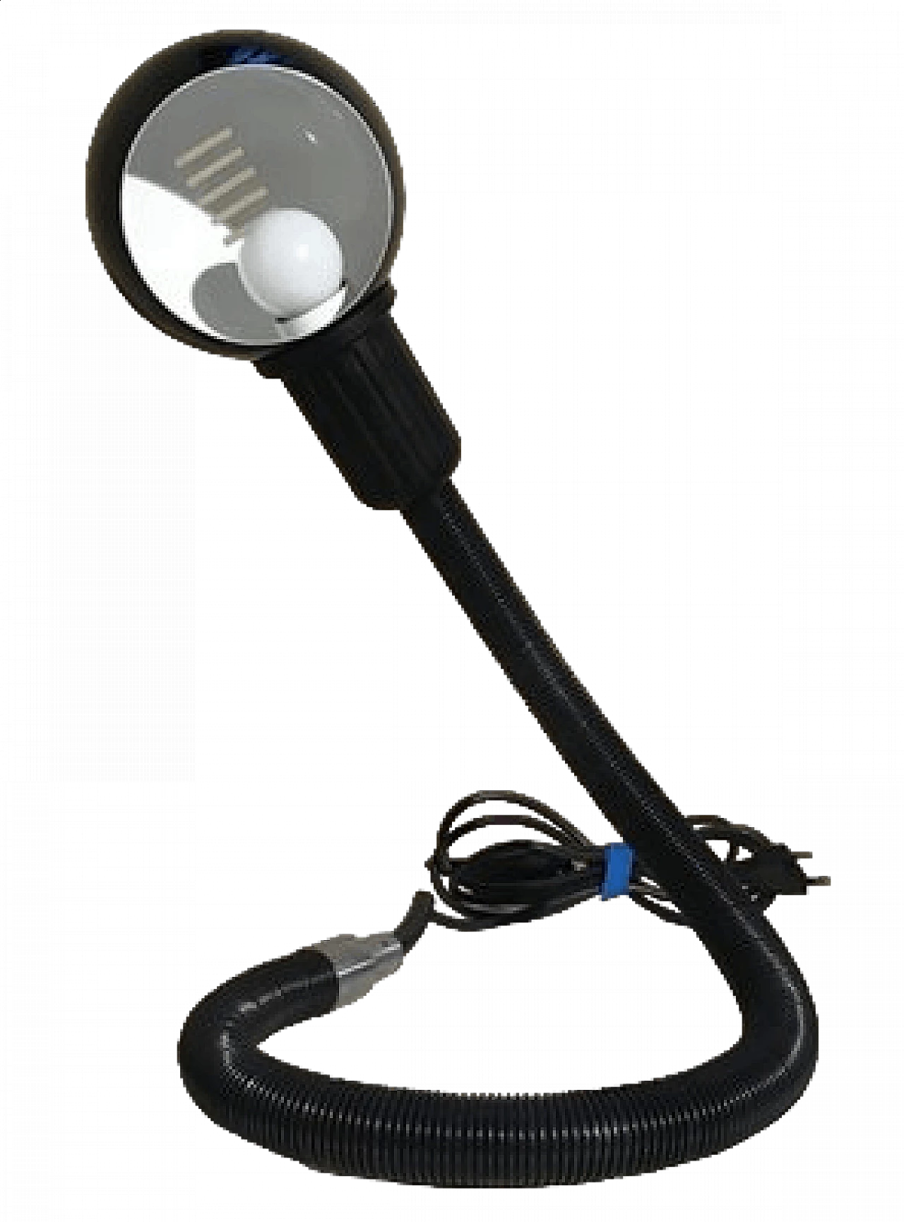 Large black Hebi table lamp by Isao Hosoe for Valenti Luce, 1969 8