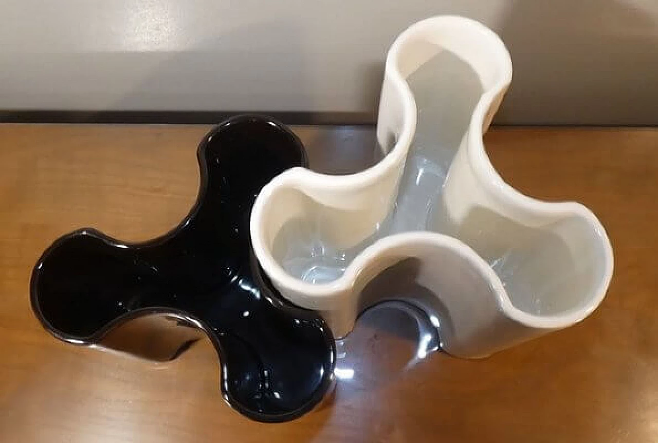 Coppia di vasi in ceramica smaltata di Angelo Spagnolo per Sicart, anni '70 11