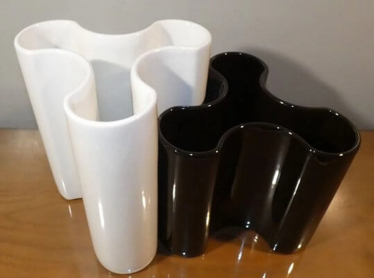 Pair of glazed ceramic vases by Angelo Spagnolo for Sicart, 1970s 16