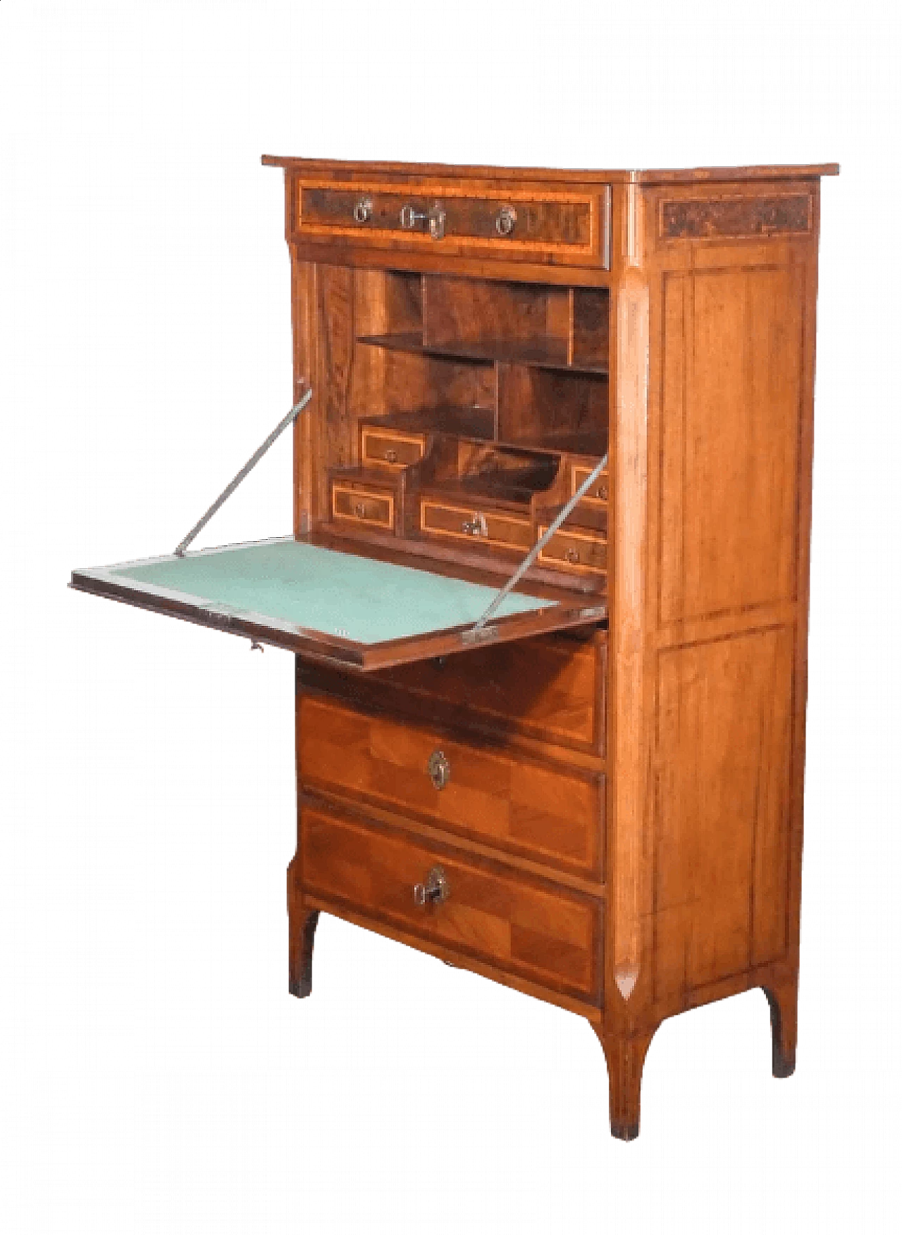 Secrétaire Napoleone III in noce impiallacciato e intarsiato, '800 15