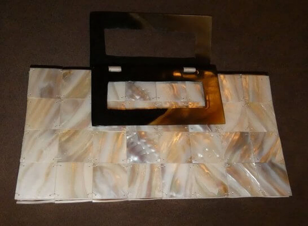 Borsa in abalone, perla e rodoide di Truzzi Milan, anni '80 3