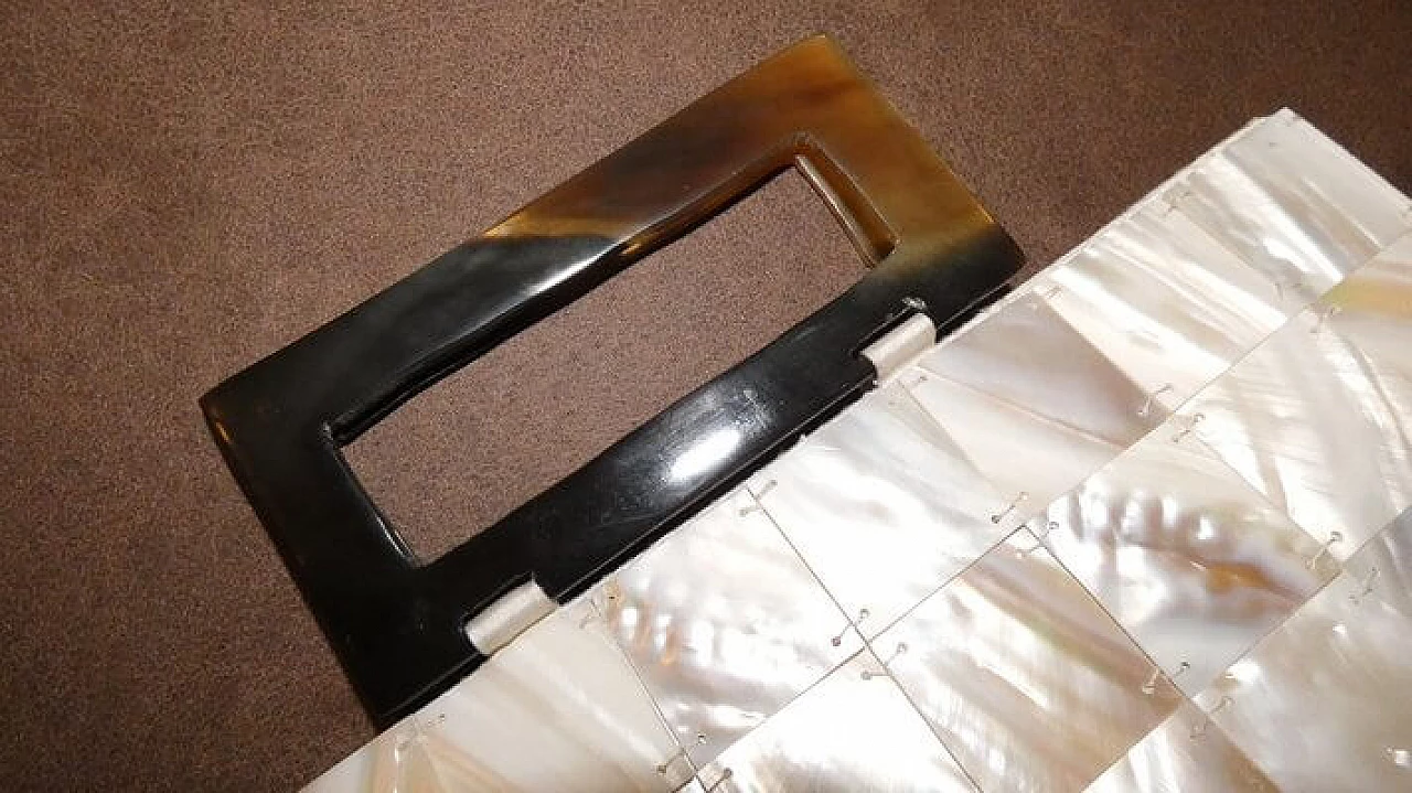 Borsa in abalone, perla e rodoide di Truzzi Milan, anni '80 7