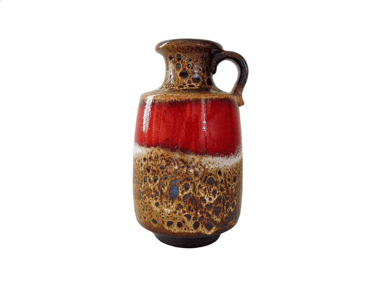 Vaso in terracotta e ceramica per West Germany, anni '70 7