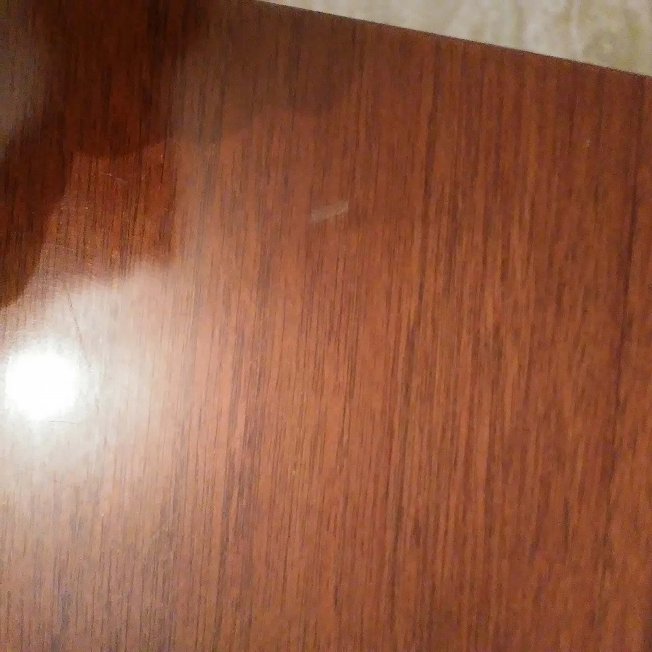 Tavolo in legno con profilo in ottone di Pierre Balmain, anni '80 10